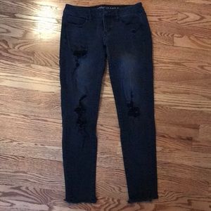 Black Ripped American Eagle Jeans
